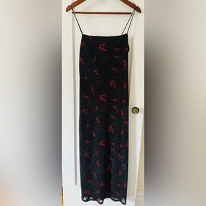 Vintage embroidered floral gown